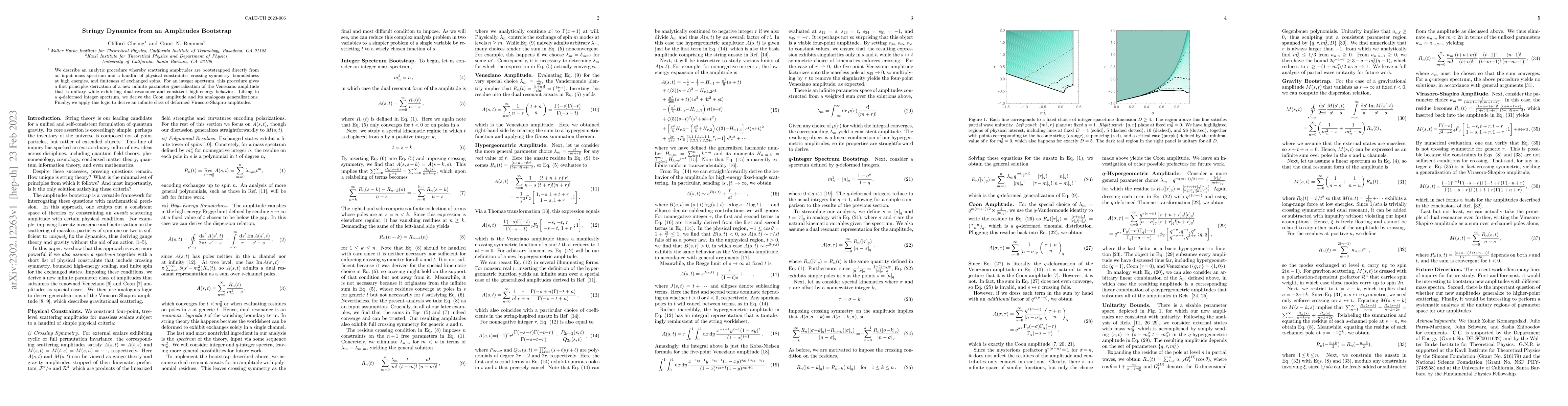 Thumbnail for Stringy Dynamics from an Amplitudes Bootstrap