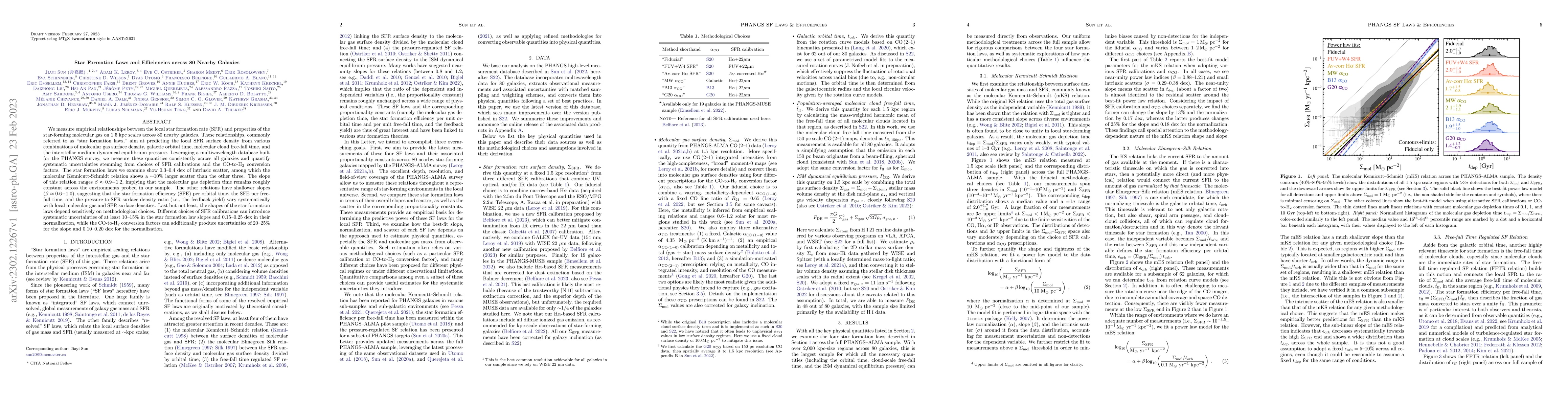 Thumbnail for Star Formation Laws and Efficiencies across 80 Nearby Galaxies