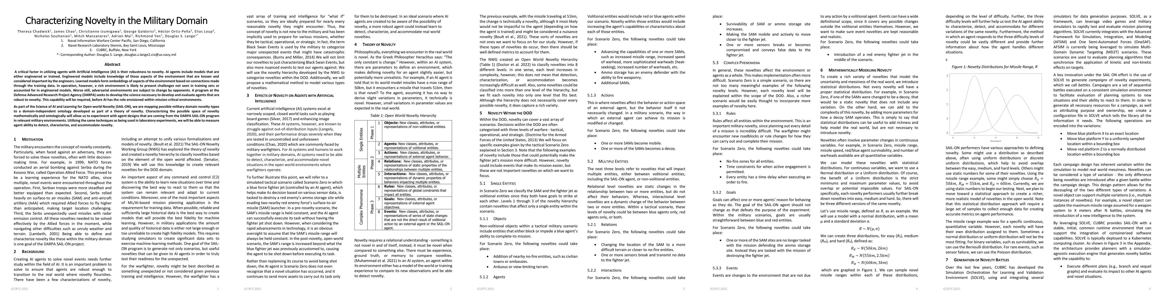 Thumbnail for Characterizing Novelty in the Military Domain