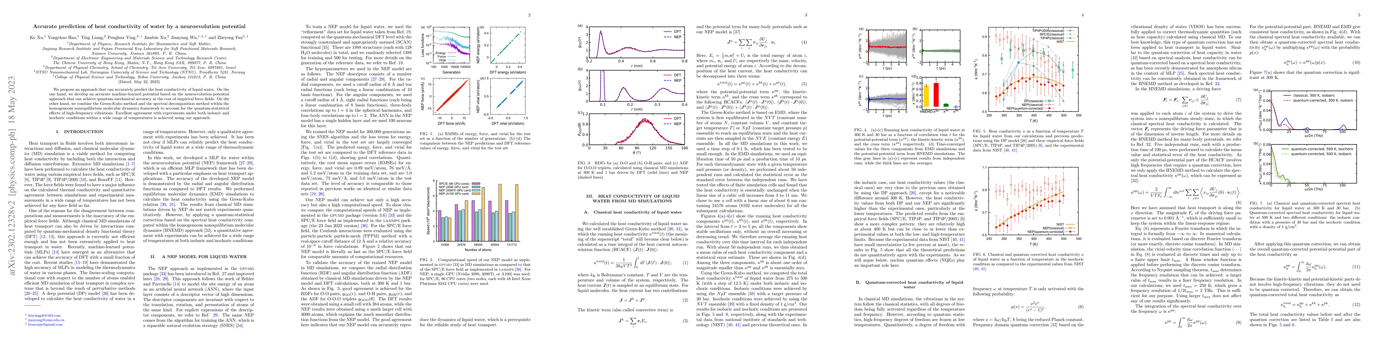 Thumbnail for Accurate prediction of heat conductivity of water by a neuroevolution
  potential