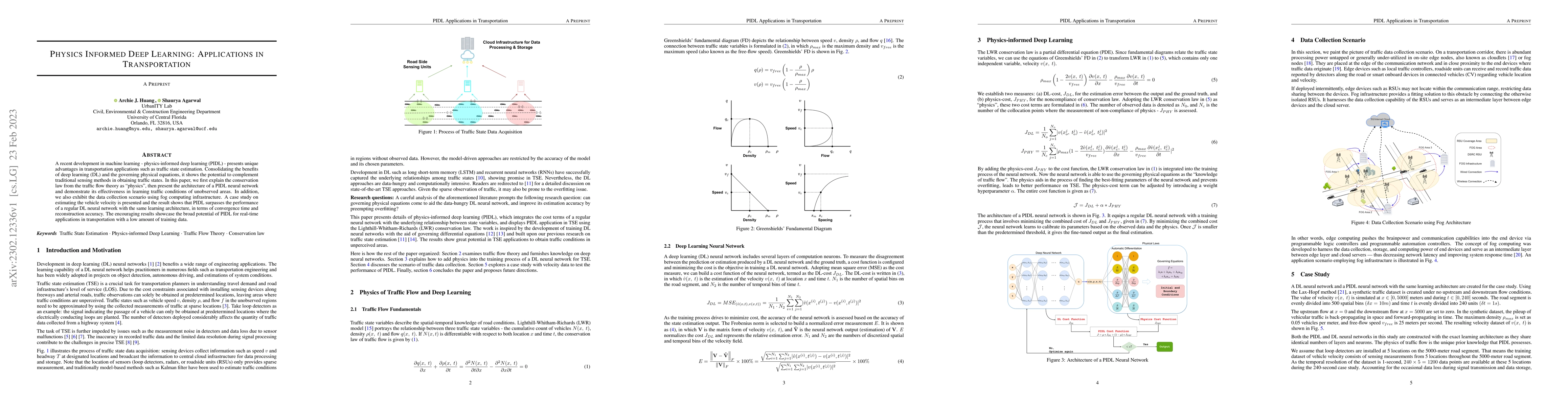 Thumbnail for Physics Informed Deep Learning: Applications in Transportation