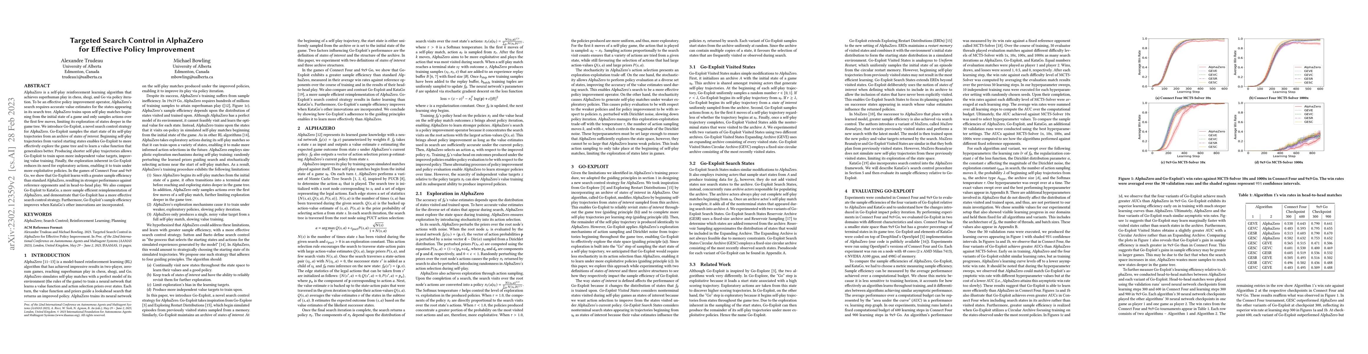 Thumbnail for Targeted Search Control in AlphaZero for Effective Policy Improvement