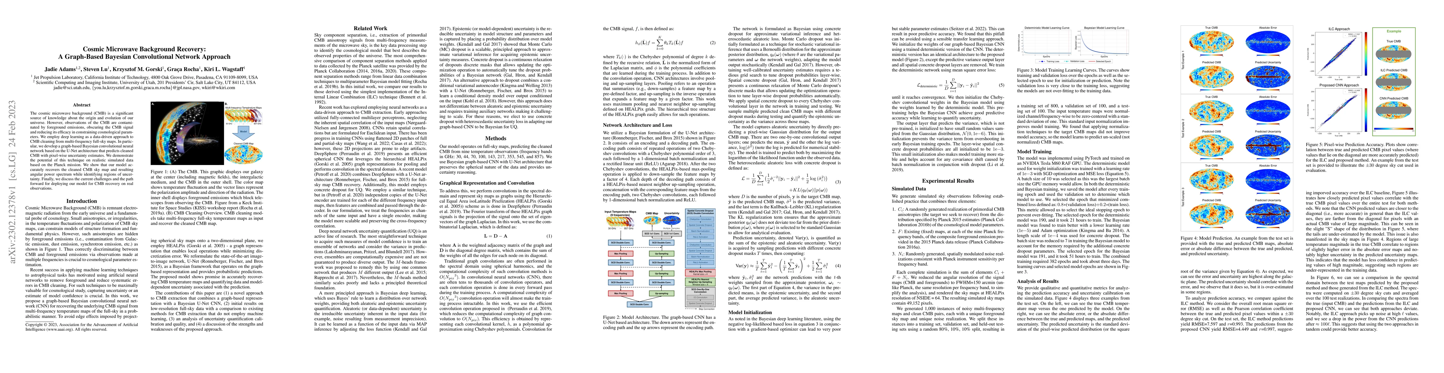 Thumbnail for Cosmic Microwave Background Recovery: A Graph-Based Bayesian
  Convolutional Network Approach