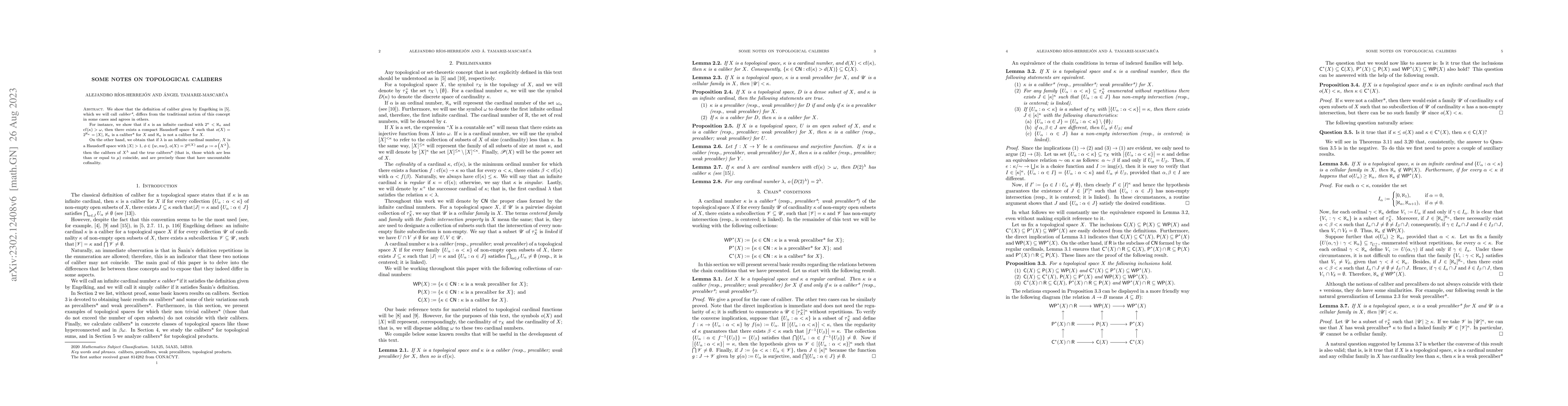Thumbnail for Some notes on topological calibers