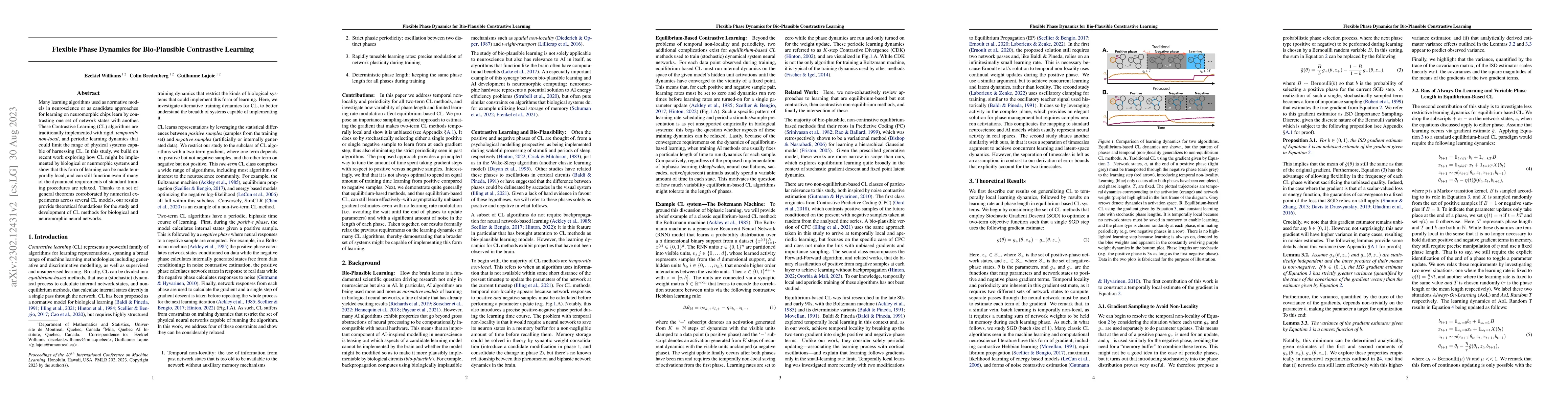 Thumbnail for Flexible Phase Dynamics for Bio-Plausible Contrastive Learning