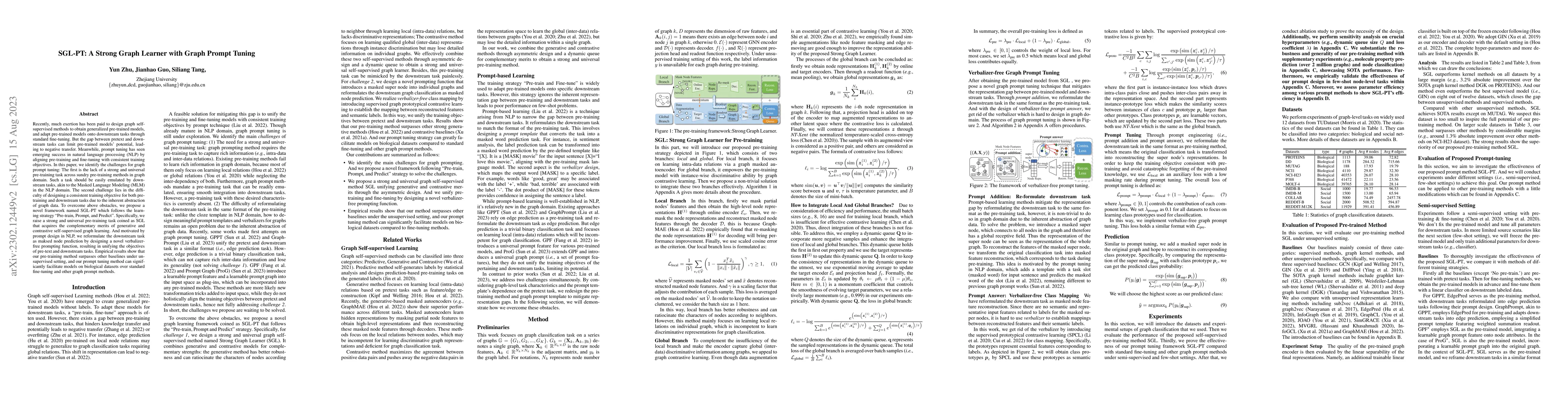 Thumbnail for SGL-PT: A Strong Graph Learner with Graph Prompt Tuning