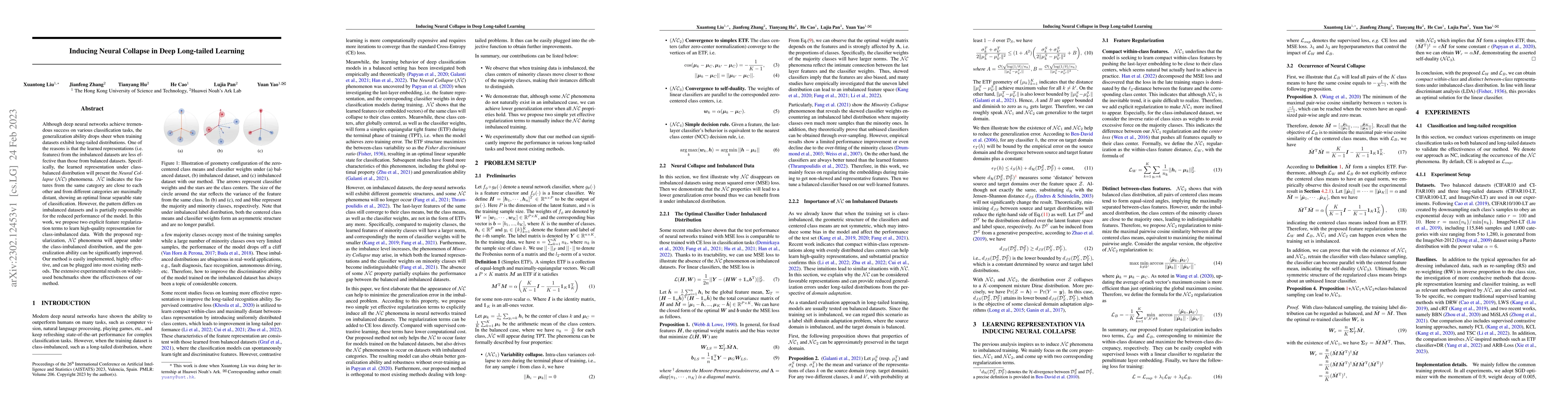 Thumbnail for Inducing Neural Collapse in Deep Long-tailed Learning