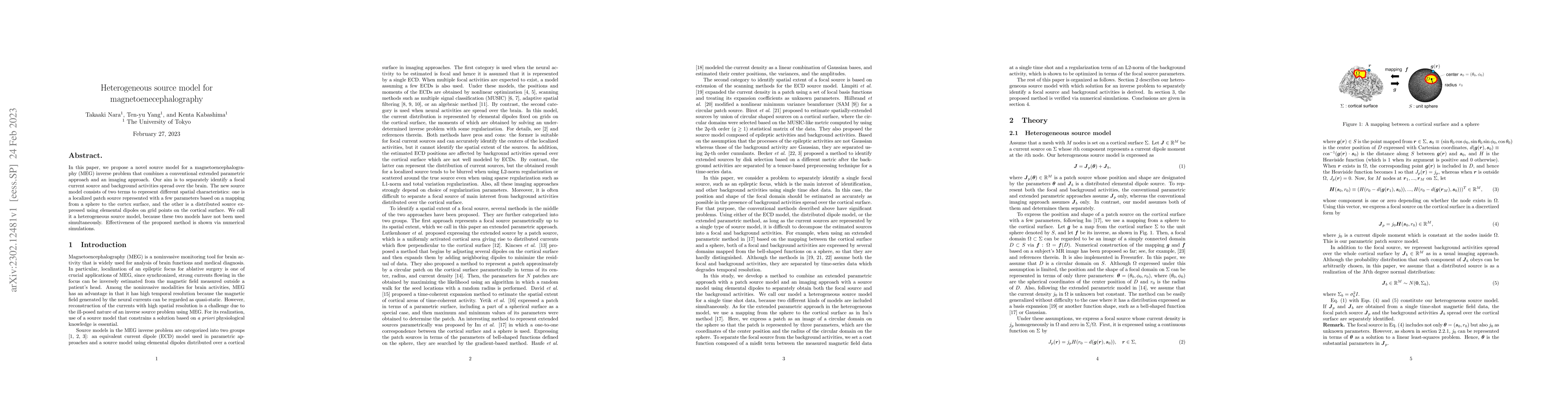Thumbnail for Heterogeneous source model for magnetoenecephalography