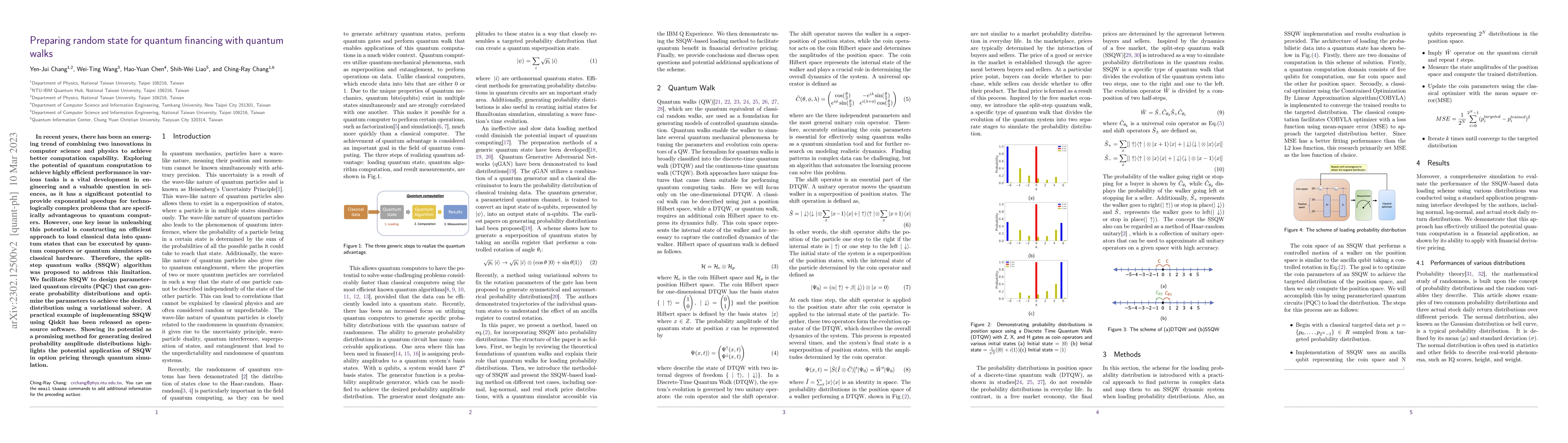 Thumbnail for Preparing random state for quantum financing with quantum walks