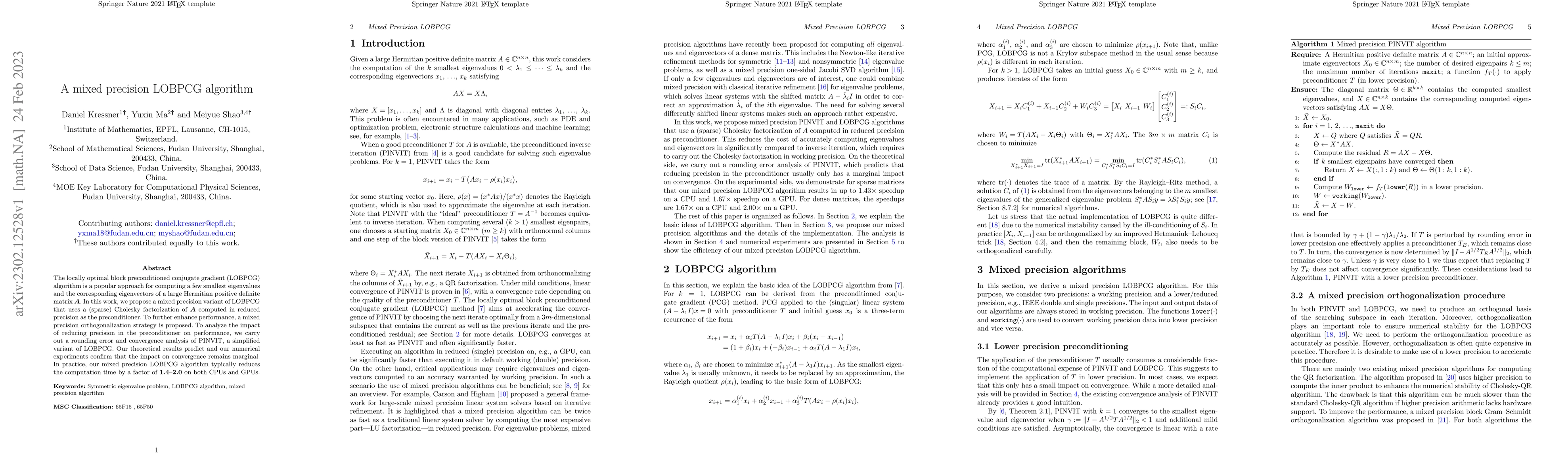 Thumbnail for A mixed precision LOBPCG algorithm