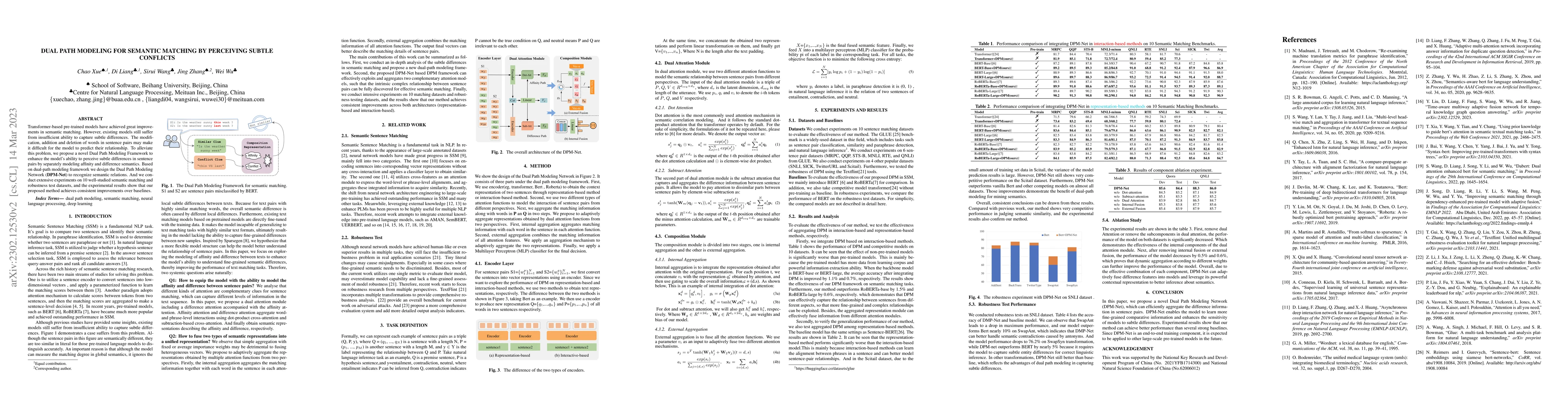 Thumbnail for Dual Path Modeling for Semantic Matching by Perceiving Subtle Conflicts