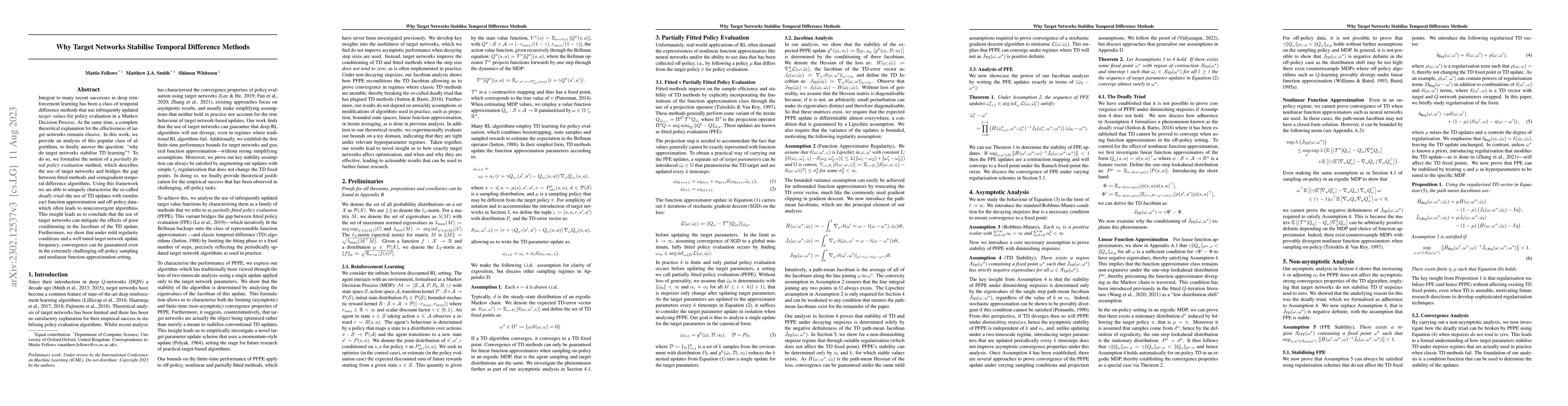 Thumbnail for Why Target Networks Stabilise Temporal Difference Methods