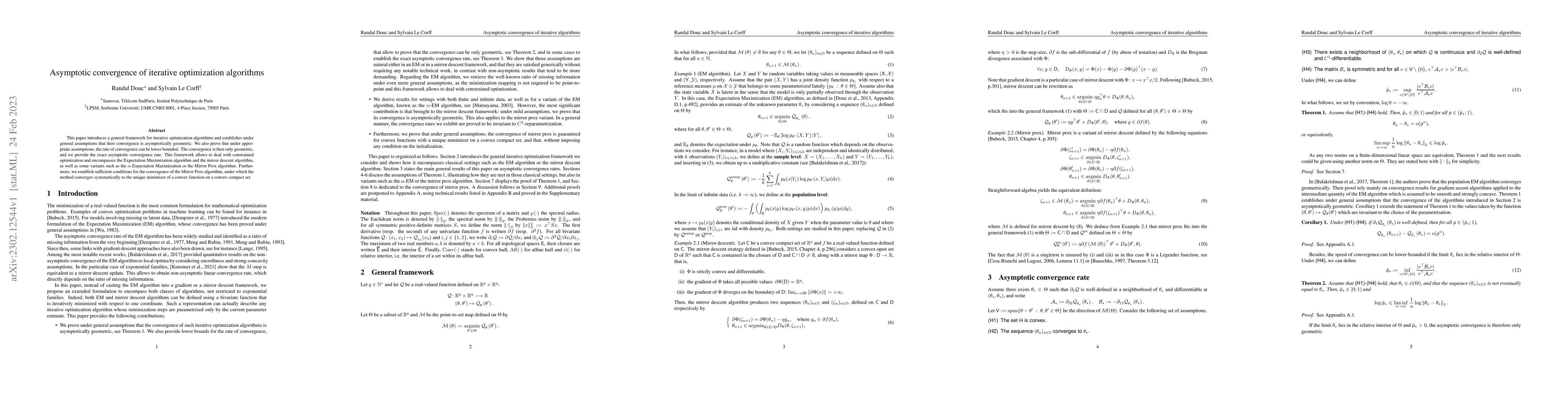 Thumbnail for Asymptotic convergence of iterative optimization algorithms