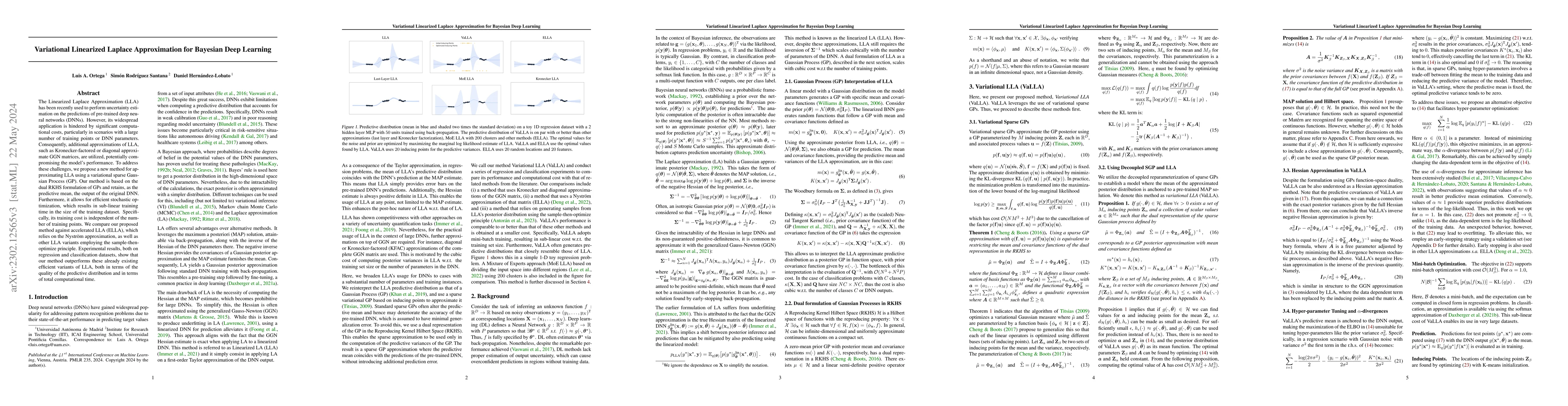 Thumbnail for Variational Linearized Laplace Approximation for Bayesian Deep Learning