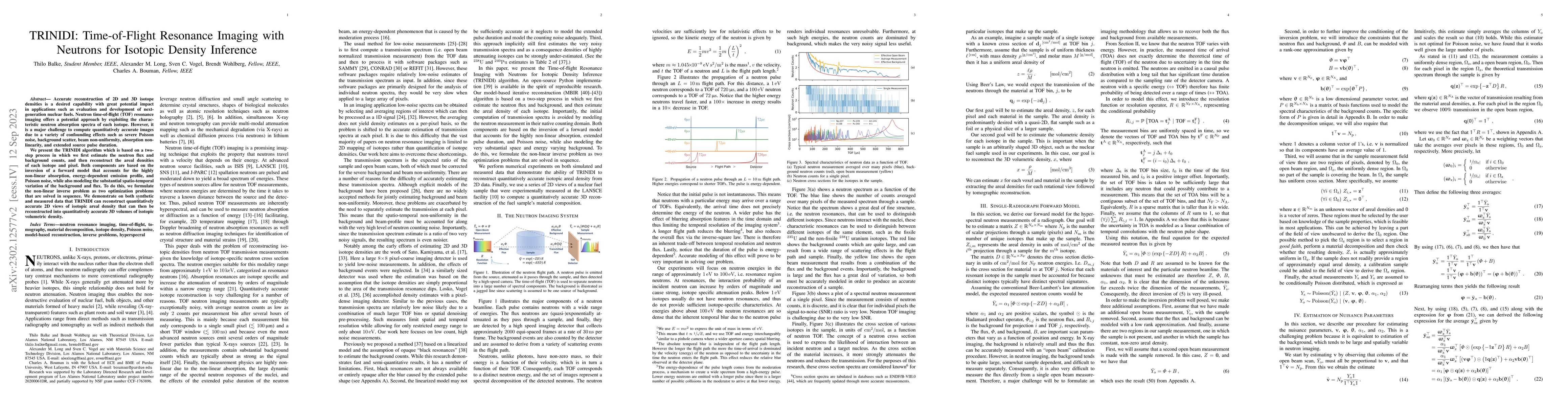 Thumbnail for TRINIDI: Time-of-Flight Resonance Imaging with Neutrons for Isotopic
  Density Inference