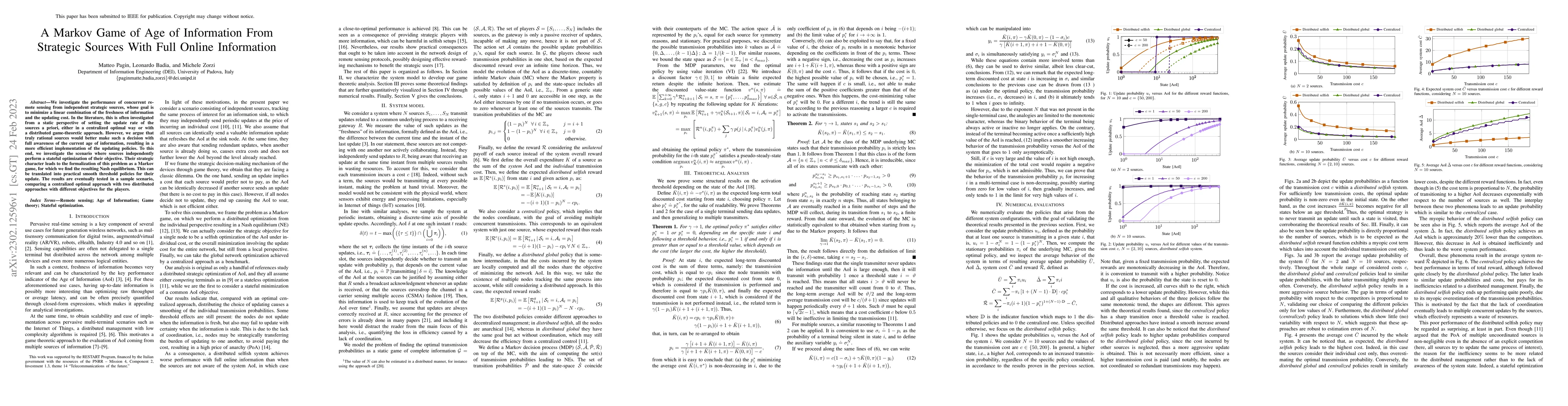 Thumbnail for A Markov Game of Age of Information From Strategic Sources With Full
  Online Information