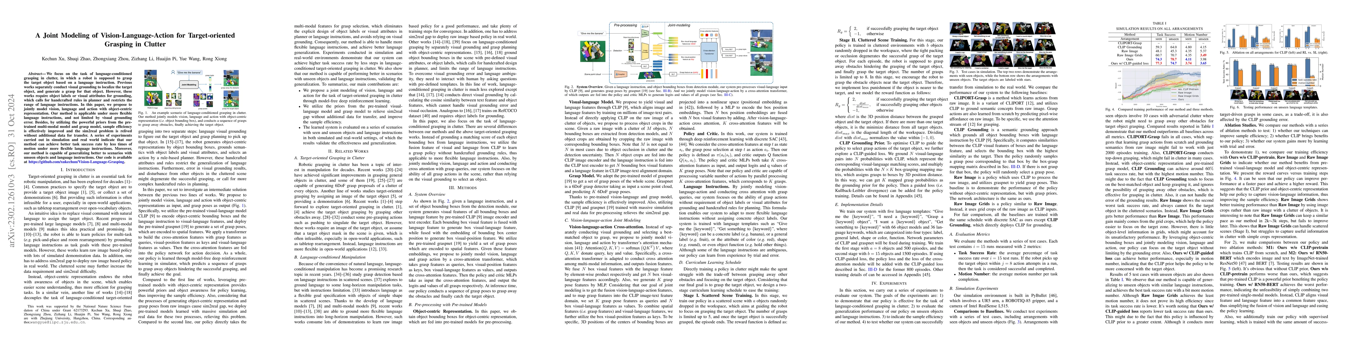 Thumbnail for A Joint Modeling of Vision-Language-Action for Target-oriented Grasping
  in Clutter