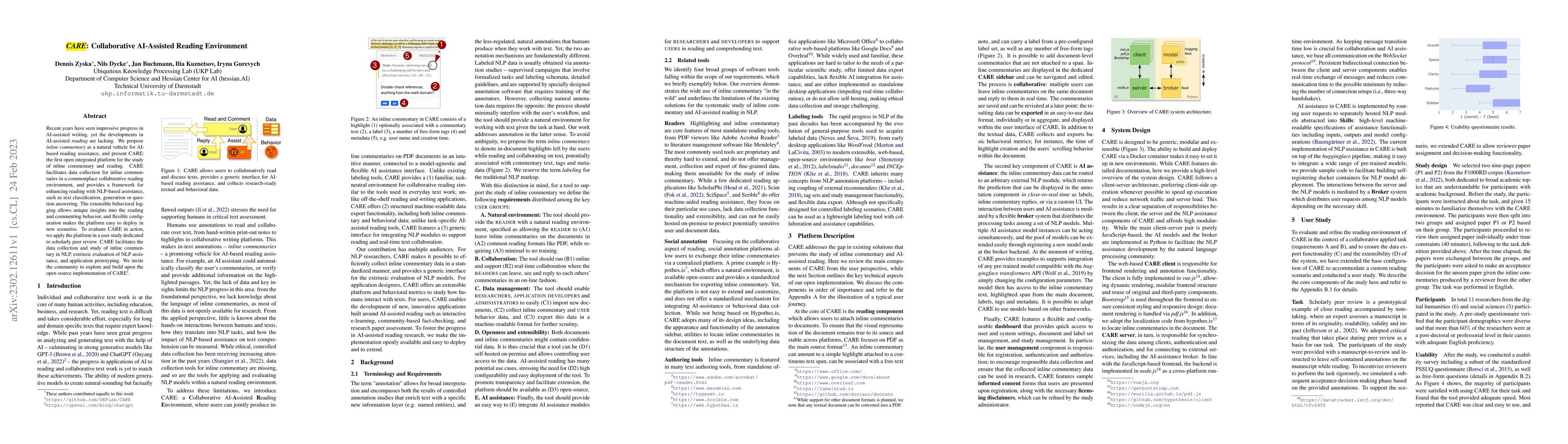 Thumbnail for CARE: Collaborative AI-Assisted Reading Environment