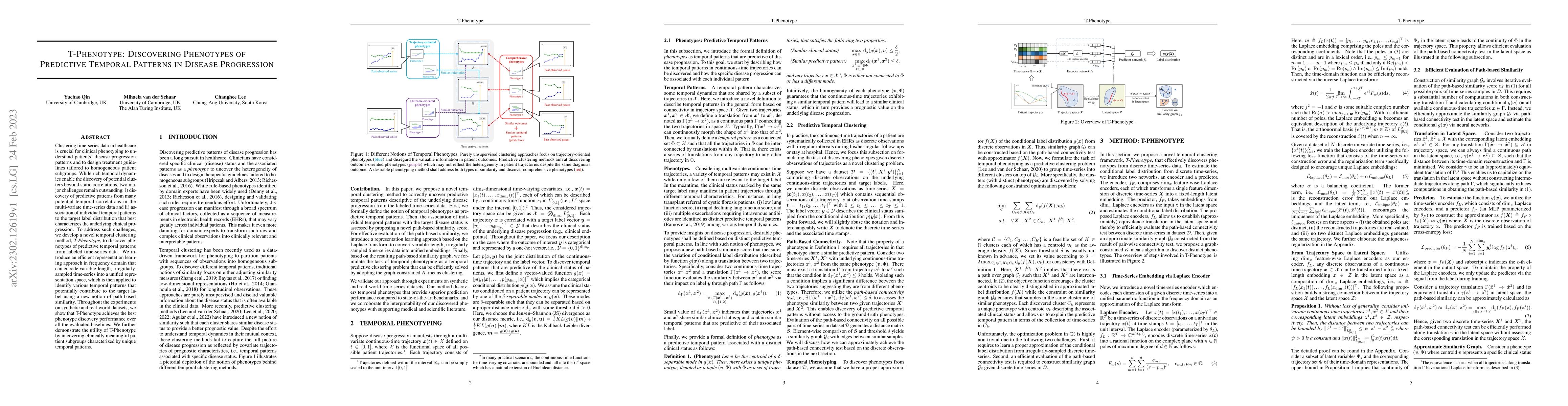 Thumbnail for T-Phenotype: Discovering Phenotypes of Predictive Temporal Patterns in
  Disease Progression