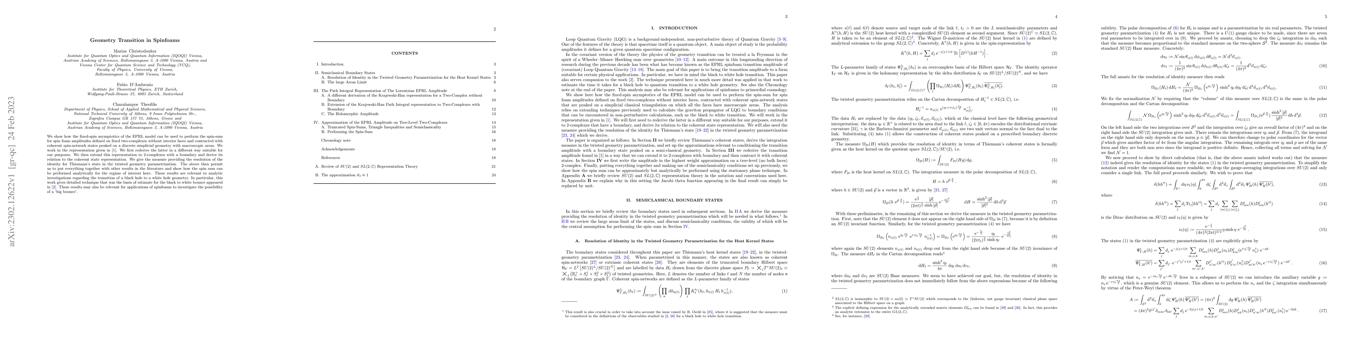 Thumbnail for Geometry Transition in Spinfoams