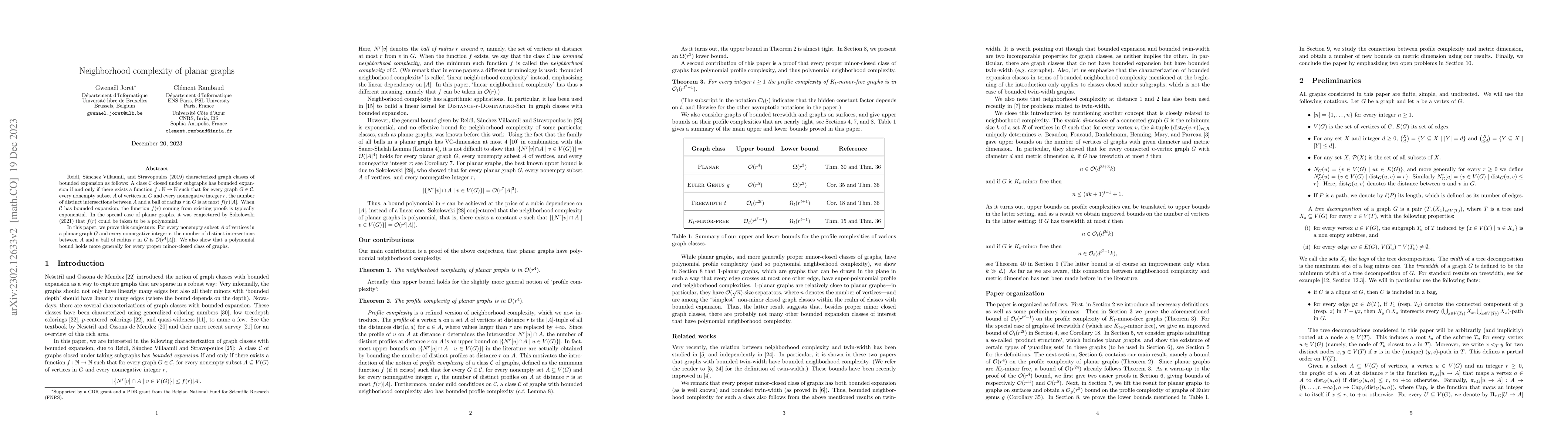 Thumbnail for Neighborhood complexity of planar graphs