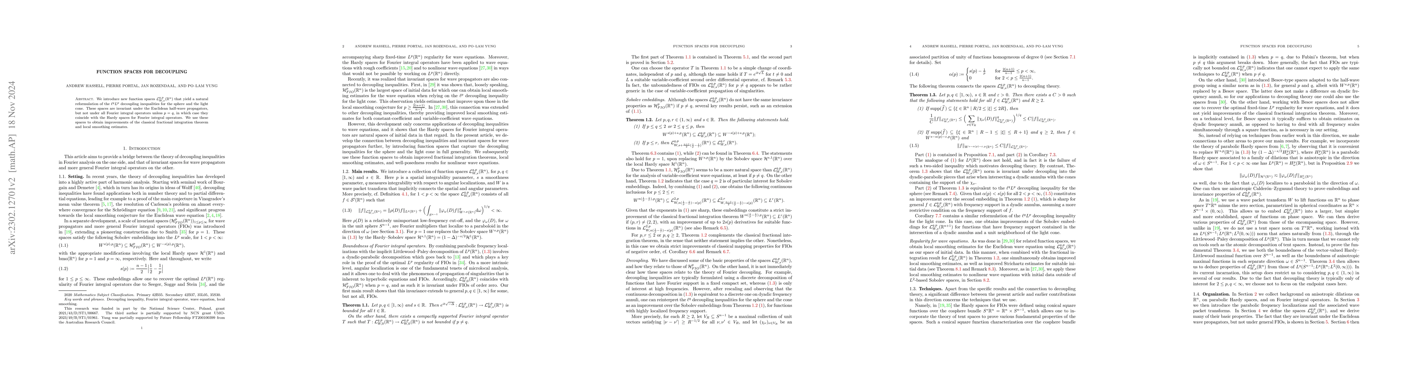 Thumbnail for Function spaces for decoupling