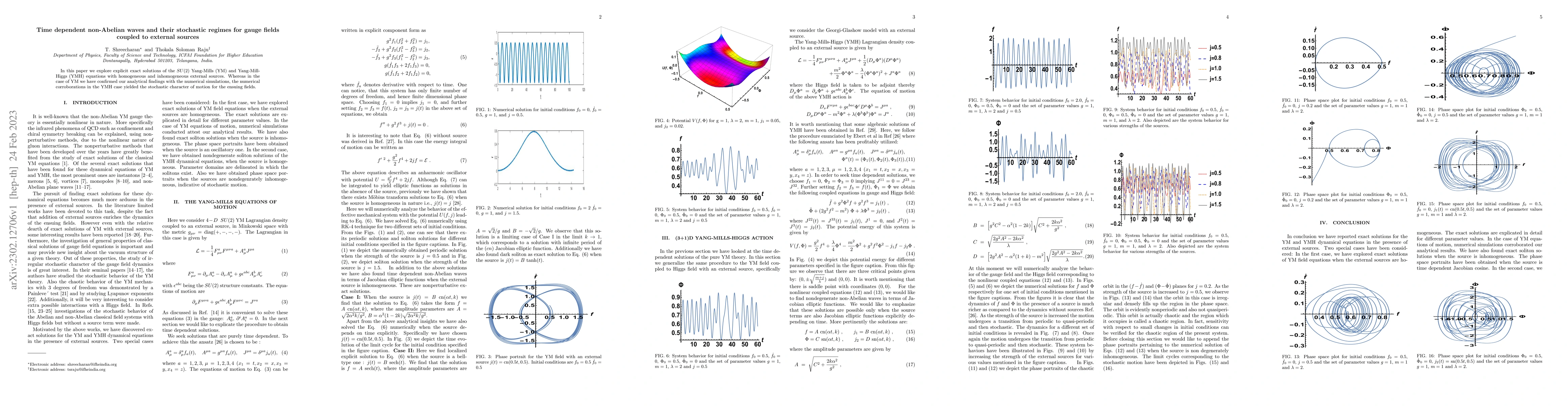 Thumbnail for Time dependent non-Abelian waves and their stochastic regimes for gauge
  fields coupled to external sources