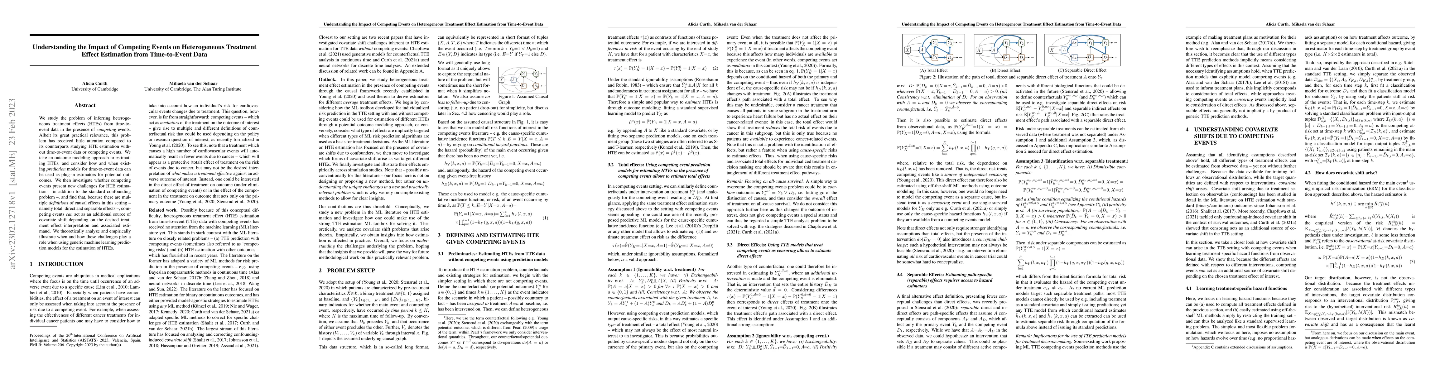 Thumbnail for Understanding the Impact of Competing Events on Heterogeneous Treatment
  Effect Estimation from Time-to-Event Data