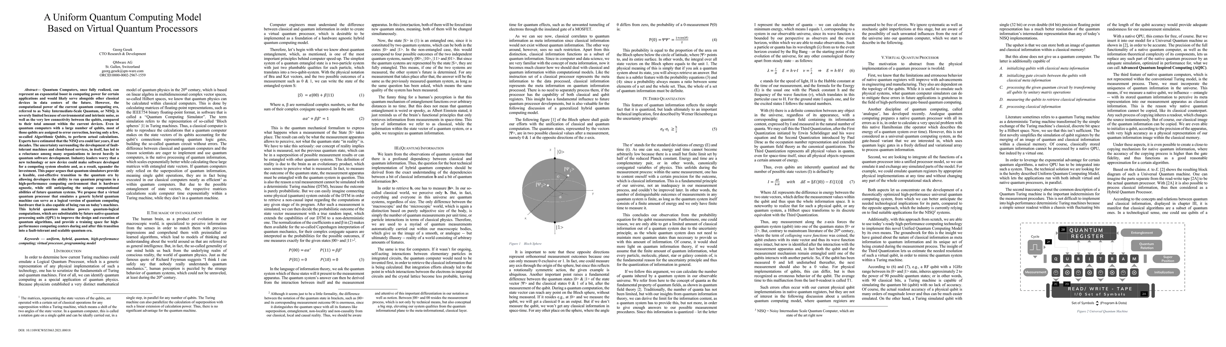 Thumbnail for A Uniform Quantum Computing Model Based on Virtual Quantum Processors
