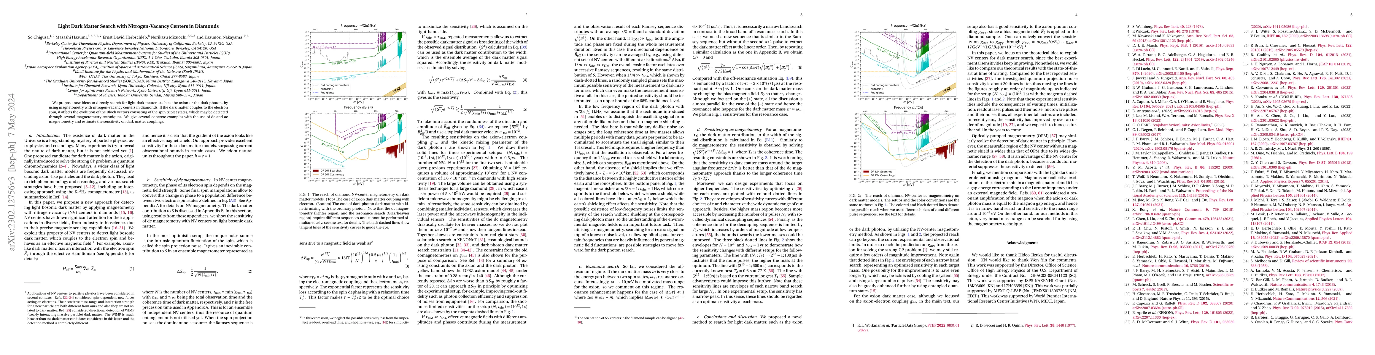 Thumbnail for Light Dark Matter Search with Nitrogen-Vacancy Centers in Diamonds