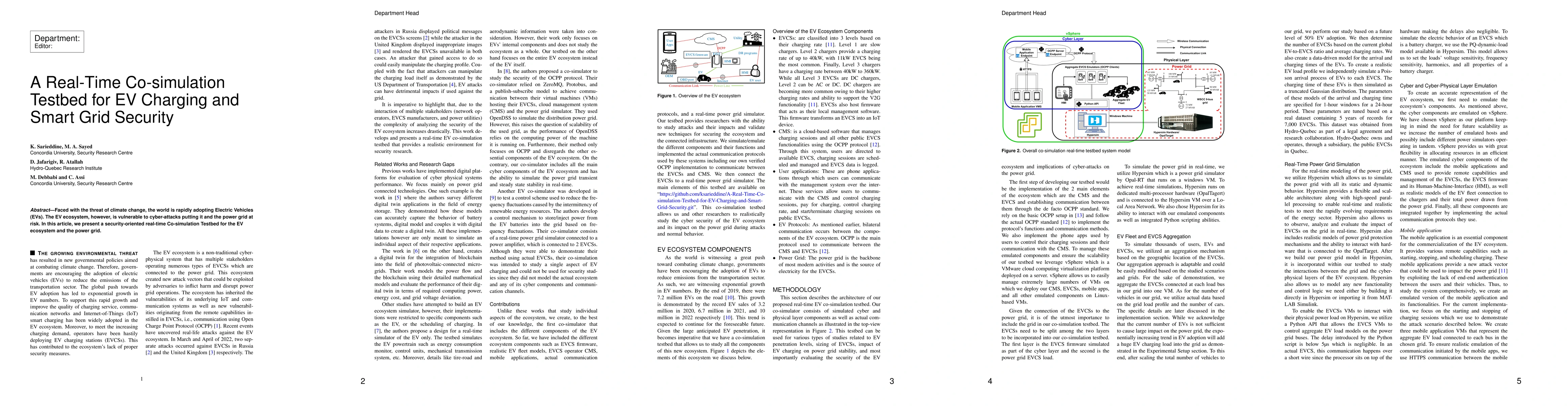Thumbnail for A Real-Time Cosimulation Testbed for Electric Vehicle Charging and Smart
  Grid Security