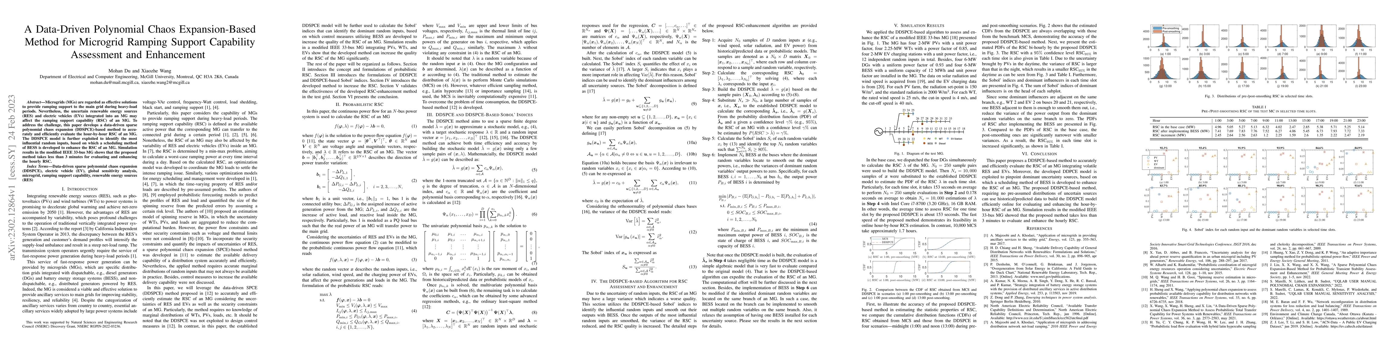 Thumbnail for A Data-Driven Polynomial Chaos Expansion-Based Method for Microgrid
  Ramping Support Capability Assessment and Enhancement