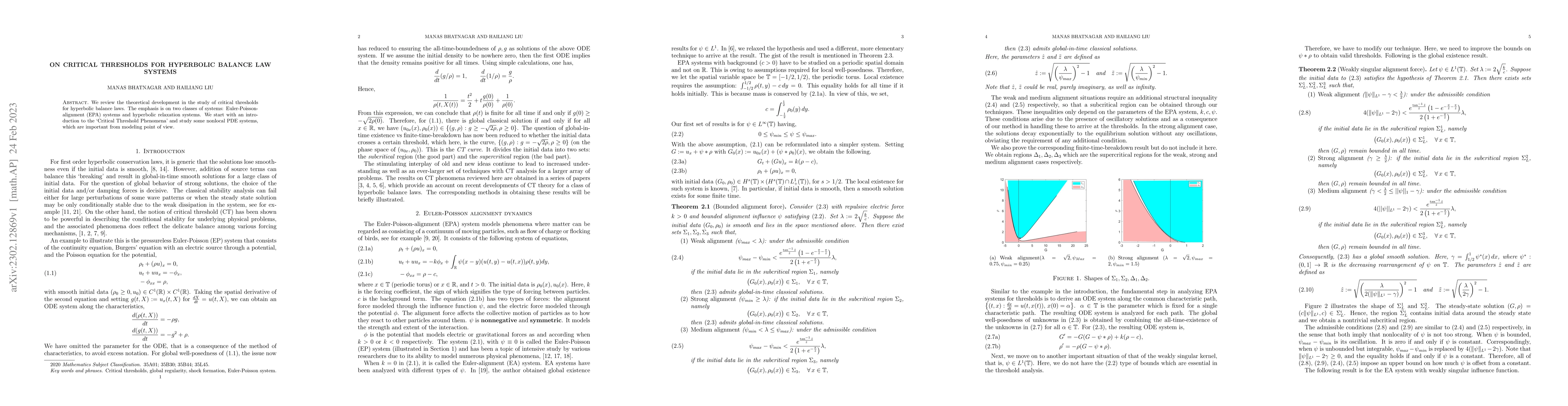 Thumbnail for On critical thresholds for hyperbolic balance law systems