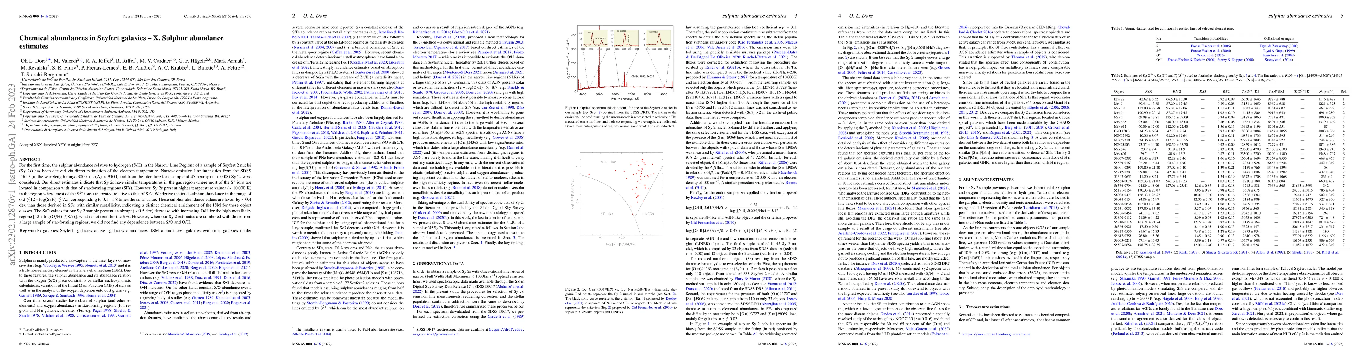 Thumbnail for Chemical abundances in Seyfert galaxies X. Sulphur abundance estimates