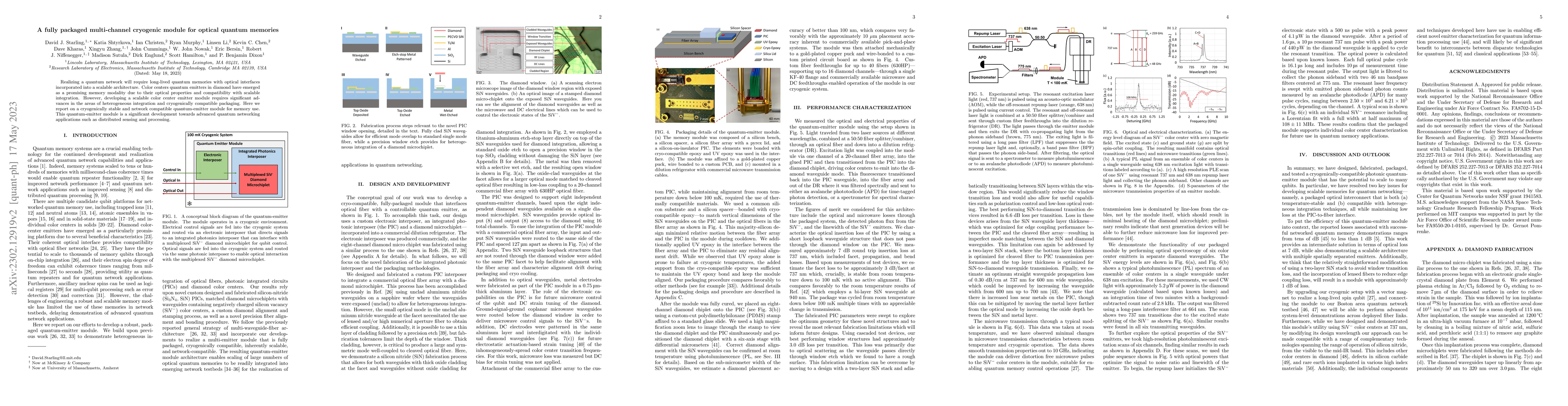 Thumbnail for A fully packaged multi-channel cryogenic module for optical quantum
  memories