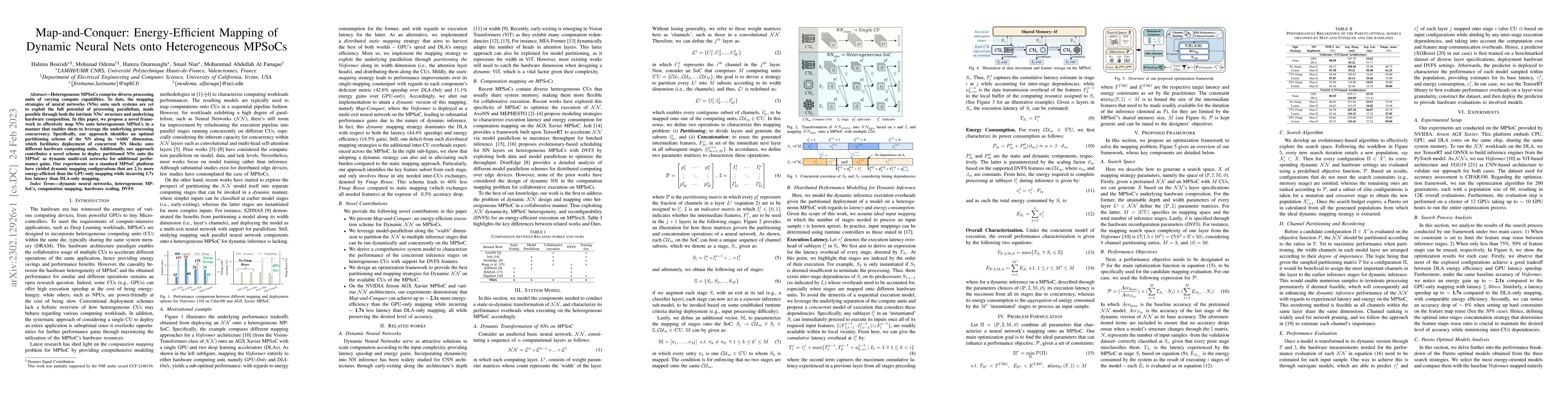 Thumbnail for Map-and-Conquer: Energy-Efficient Mapping of Dynamic Neural Nets onto
  Heterogeneous MPSoCs
