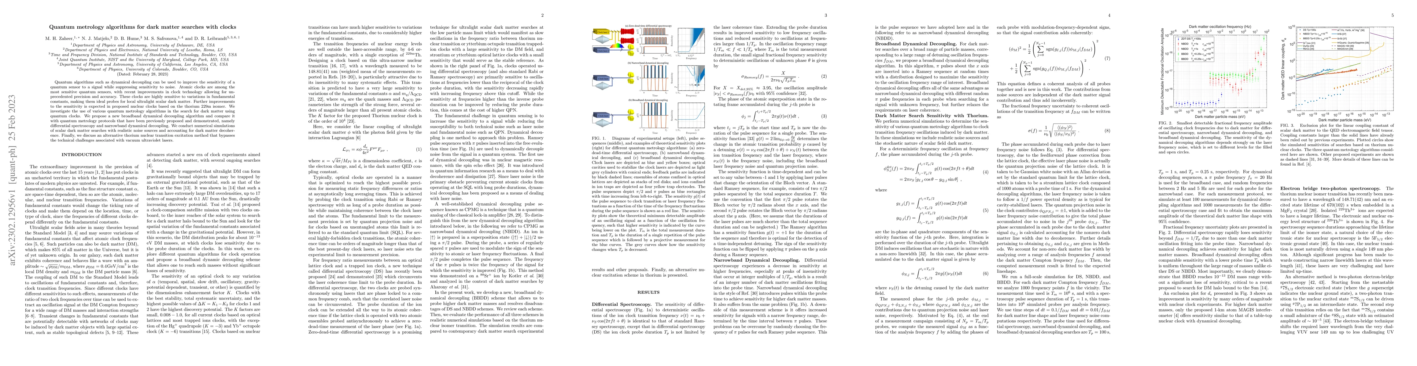Thumbnail for Quantum metrology algorithms for dark matter searches with clocks