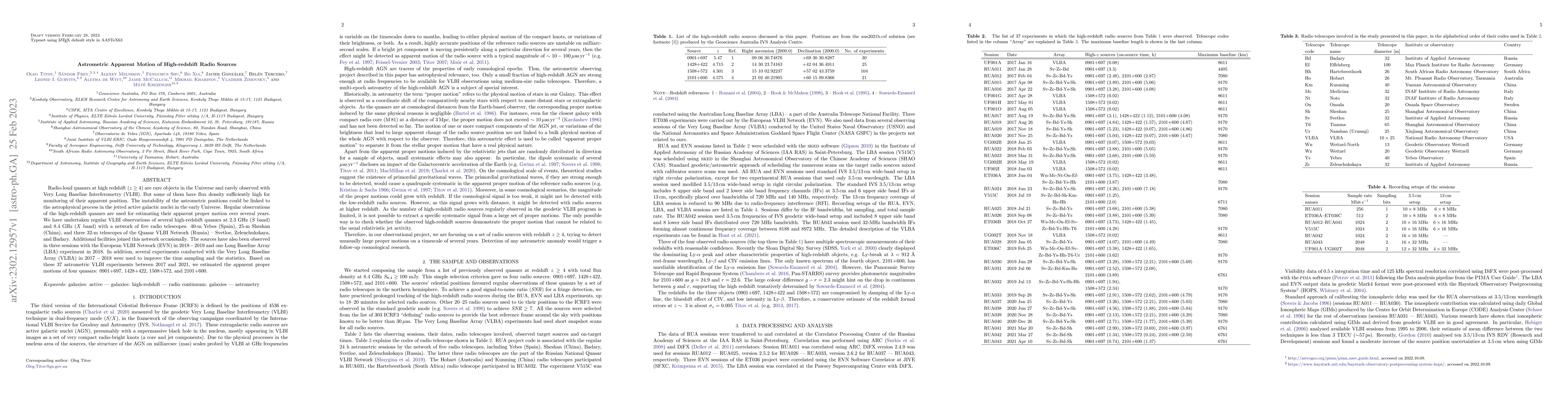Thumbnail for Astrometric Apparent Motion of High-redshift Radio Sources