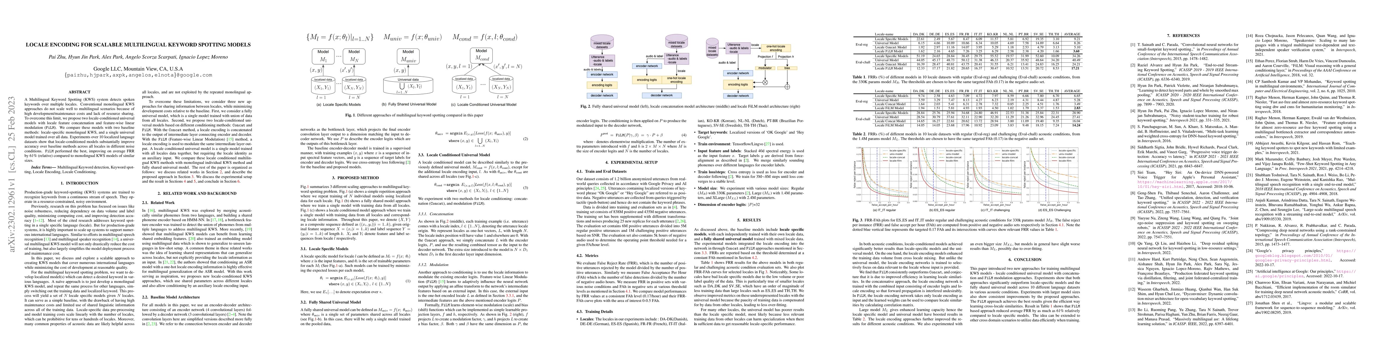Thumbnail for Locale Encoding For Scalable Multilingual Keyword Spotting Models