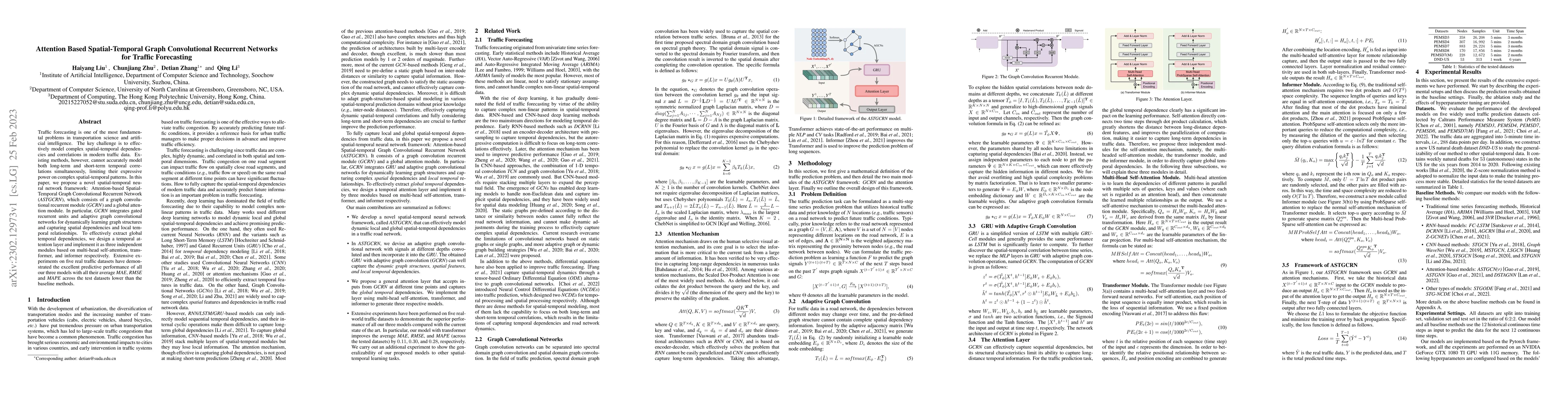Thumbnail for Attention-based Spatial-Temporal Graph Convolutional Recurrent Networks
  for Traffic Forecasting