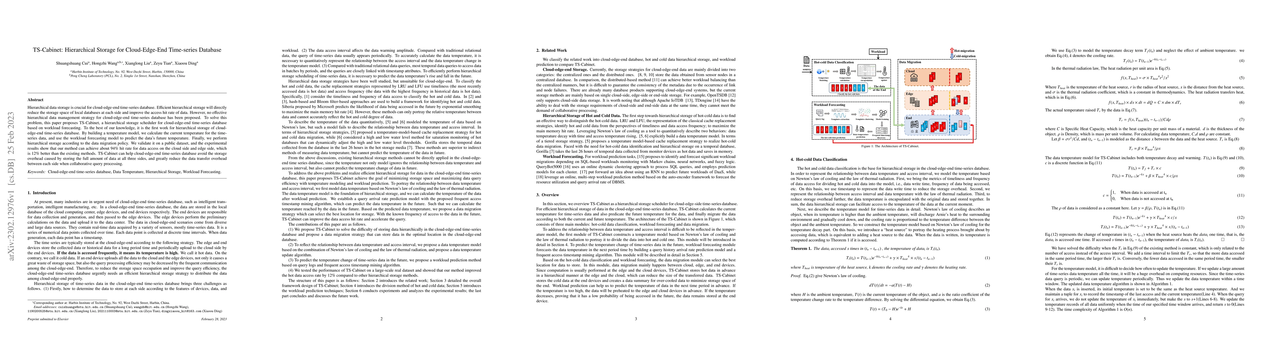 Thumbnail for TS-Cabinet: Hierarchical Storage for Cloud-Edge-End Time-series Database