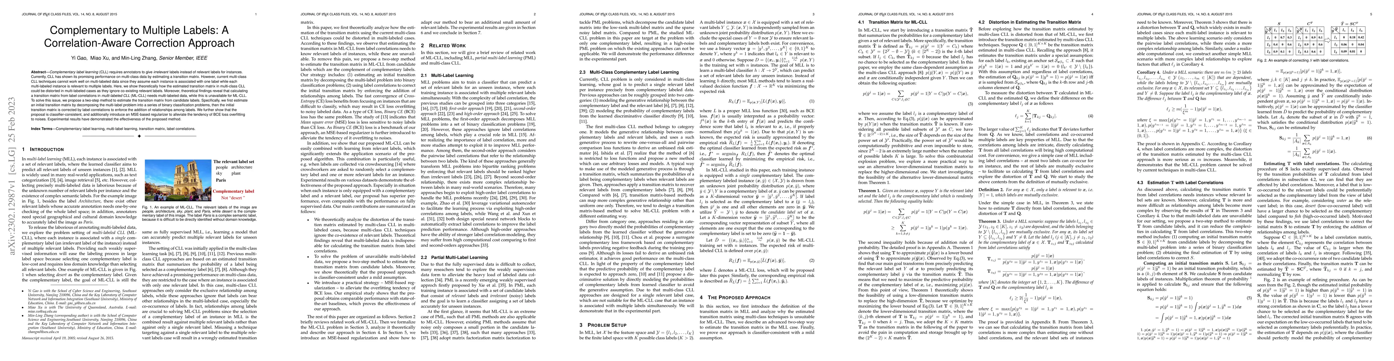 Thumbnail for Complementary to Multiple Labels: A Correlation-Aware Correction
  Approach