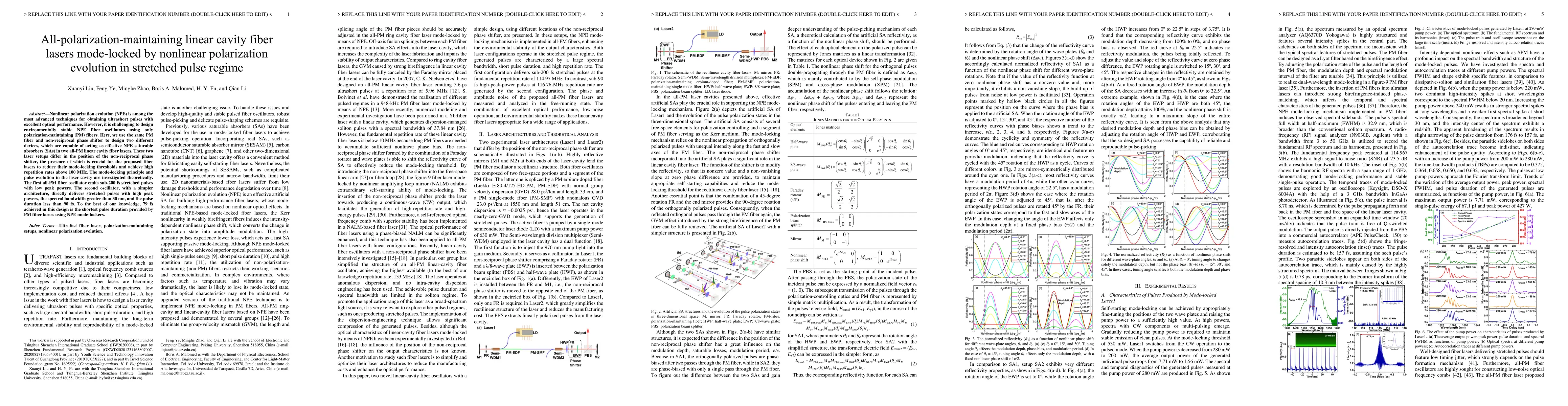 Thumbnail for All-polarization-maintaining linear cavity fiber lasers mode-locked by
  nonlinear polarization evolution in stretched pulse regime