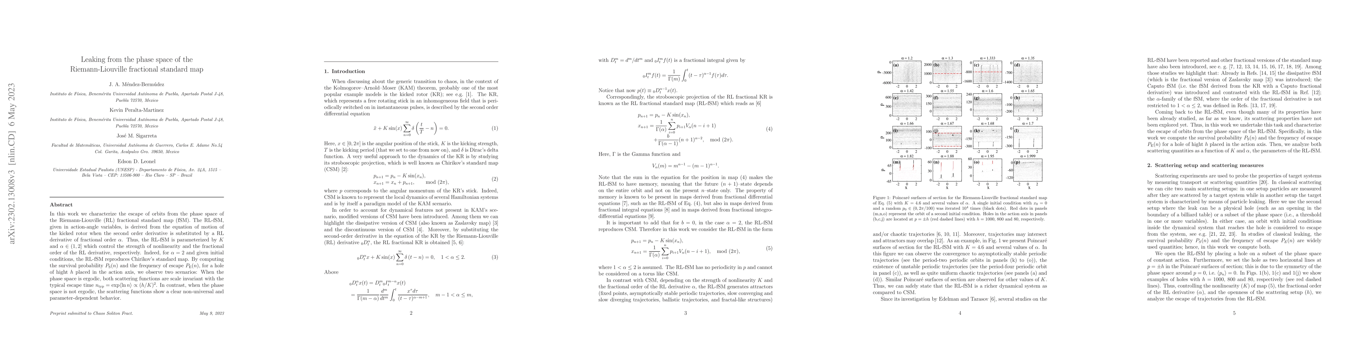 Thumbnail for Leaking from the phase space of the Riemann-Liouville fractional
  standard map