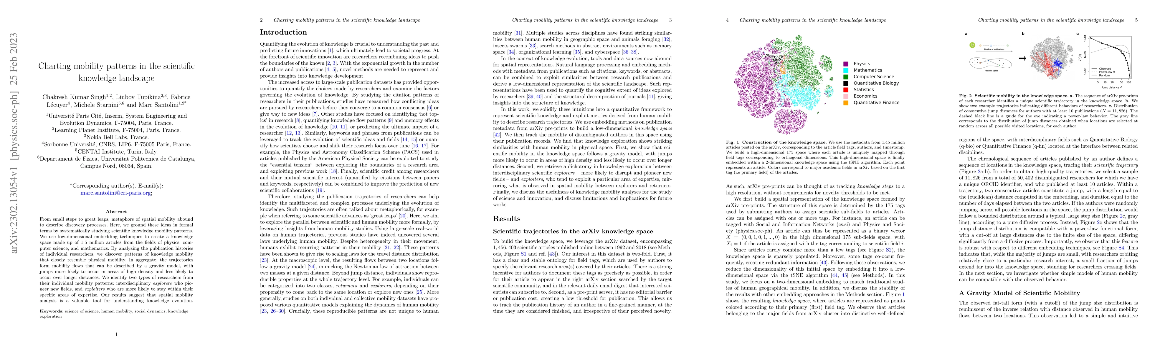 Thumbnail for Charting mobility patterns in the scientific knowledge landscape