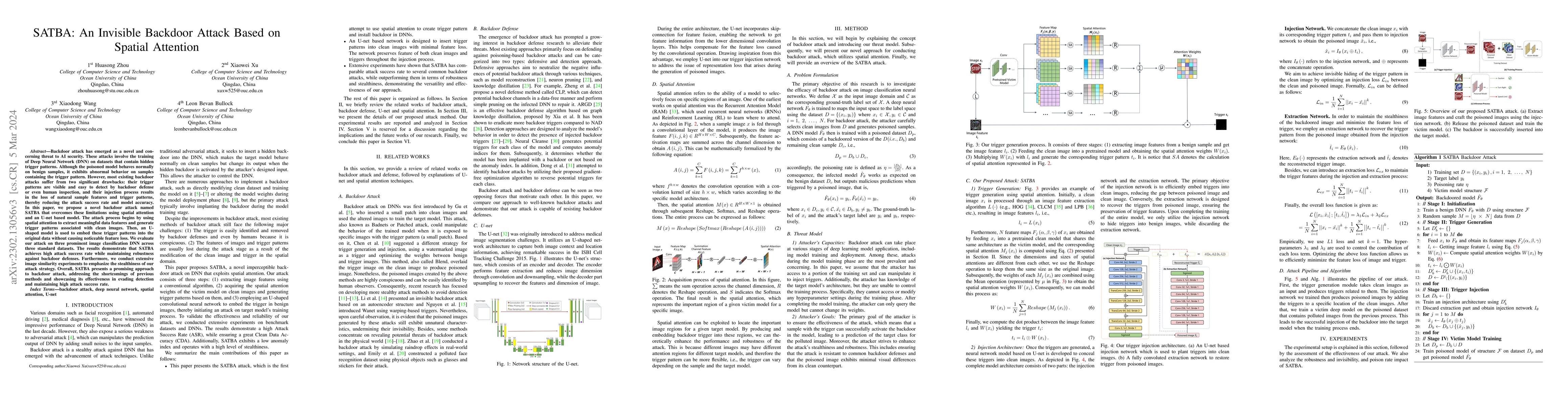 Thumbnail for SATBA: An Invisible Backdoor Attack Based On Spatial Attention
