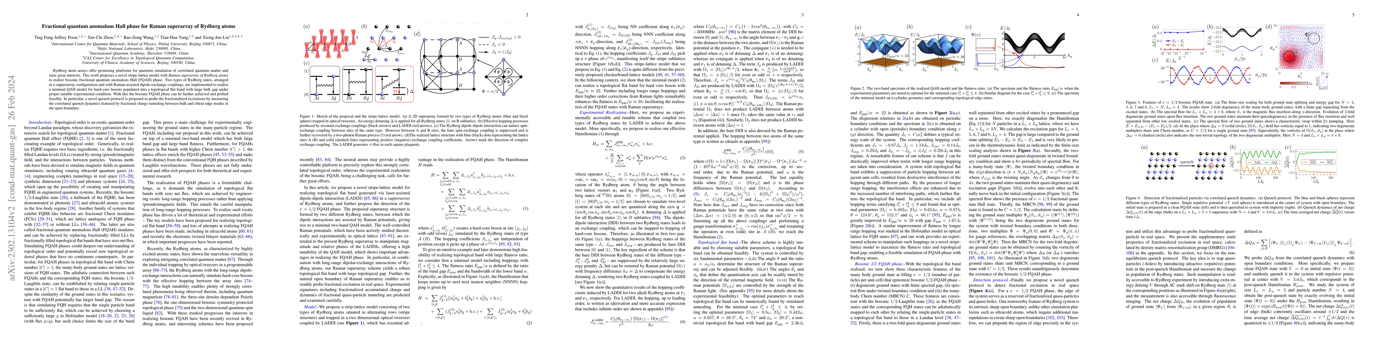 Thumbnail for Fractional quantum anomalous Hall phase for Raman superarray of Rydberg
  atoms