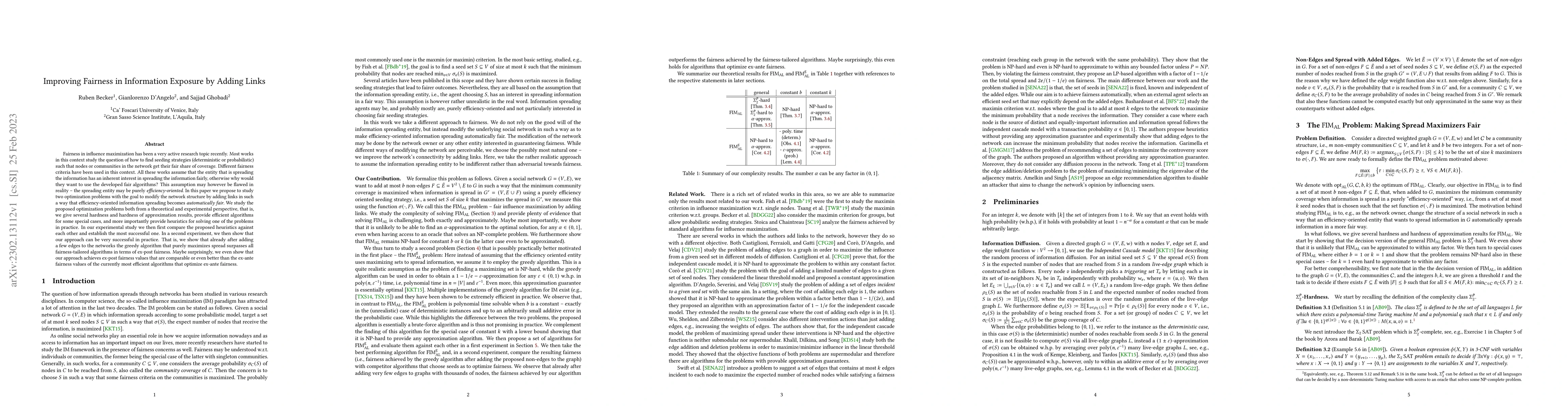 Thumbnail for Improving Fairness in Information Exposure by Adding Links