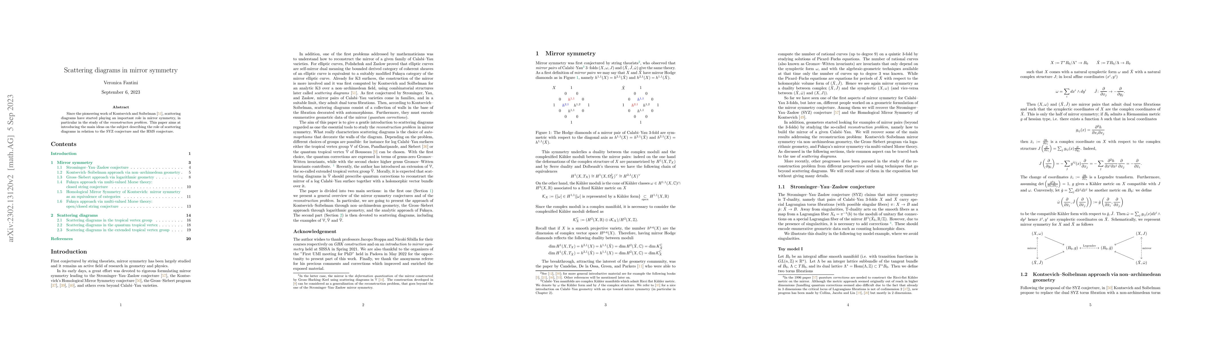 Thumbnail for Scattering diagrams in mirror symmetry