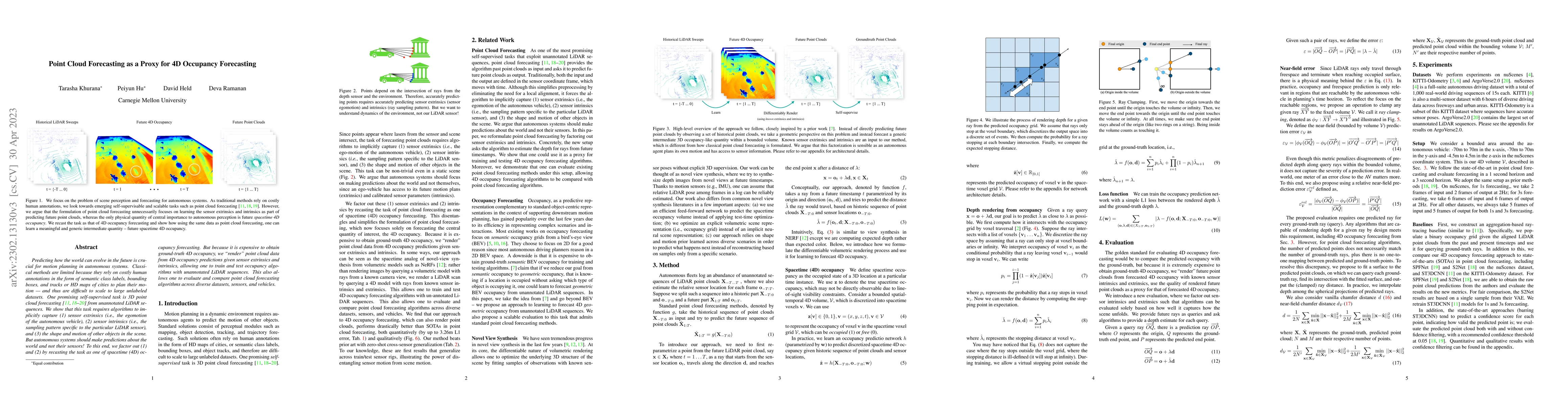 Thumbnail for Point Cloud Forecasting as a Proxy for 4D Occupancy Forecasting